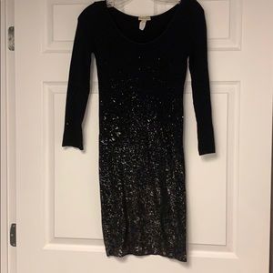 Black & Silver Sparkles Party / Cocktail Dress